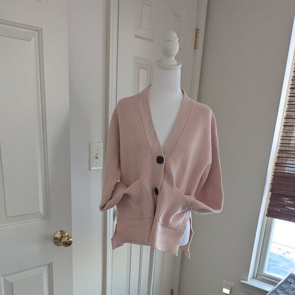 Chunky Pink Cardigan size M - Picture 3 of 13
